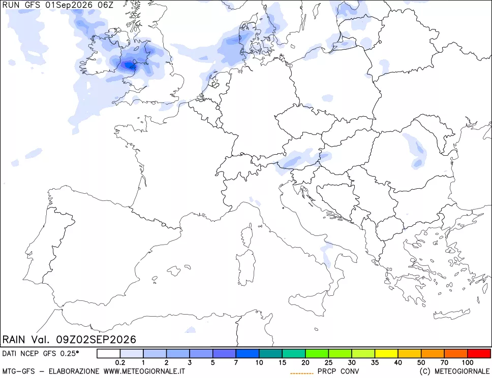 mappa Precipitazioni totali e convettive