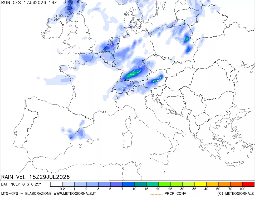 mappa Precipitazioni totali e convettive