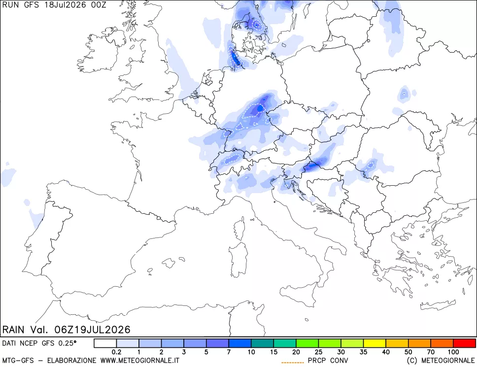 mappa Precipitazioni totali e convettive