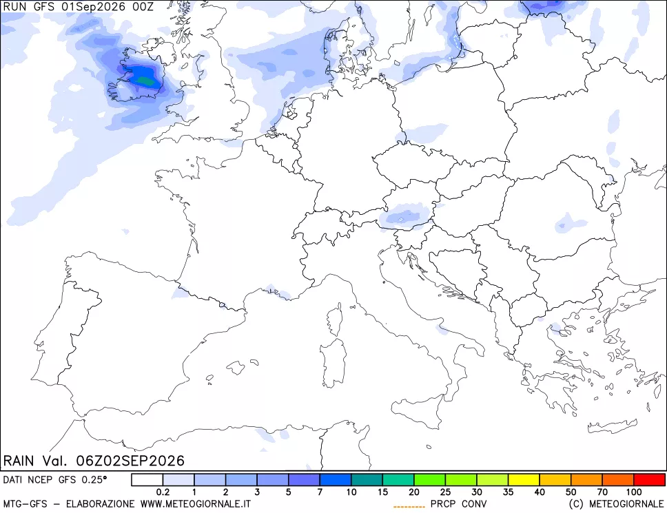 mappa Precipitazioni totali e convettive