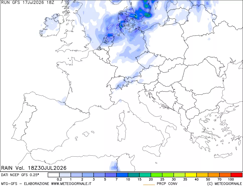 mappa Precipitazioni totali e convettive