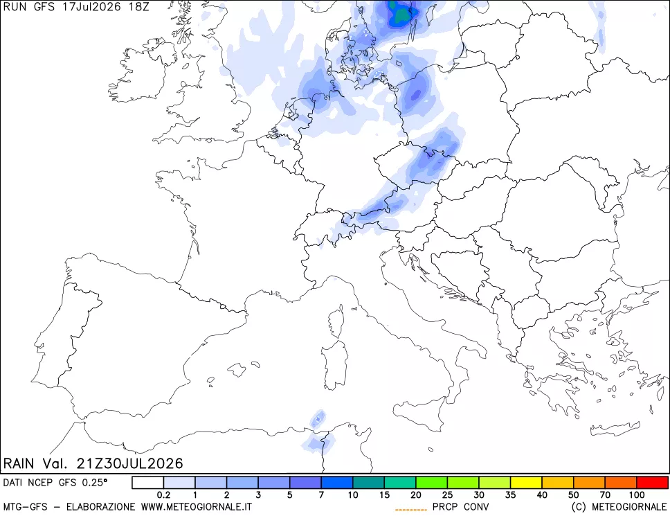 mappa Precipitazioni totali e convettive