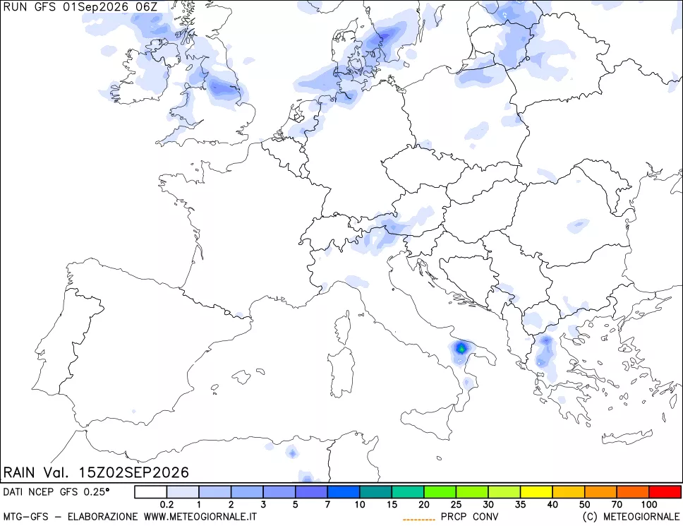 mappa Precipitazioni totali e convettive