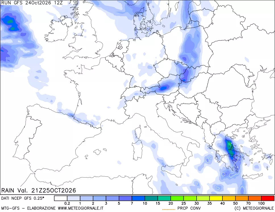 mappa Precipitazioni totali e convettive