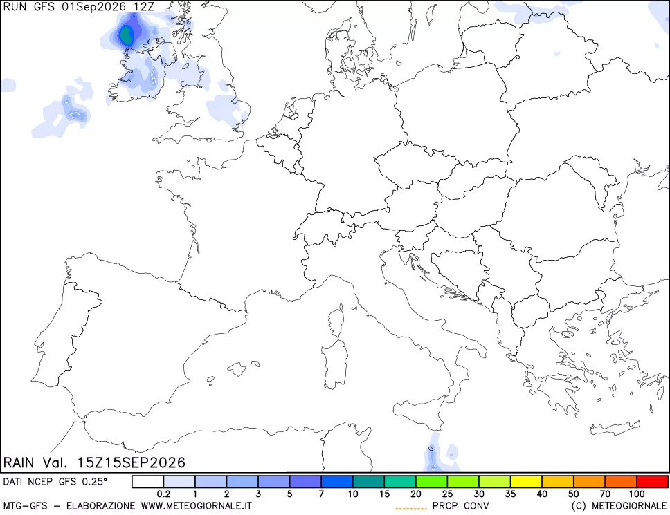 mappa Precipitazioni totali e convettive
