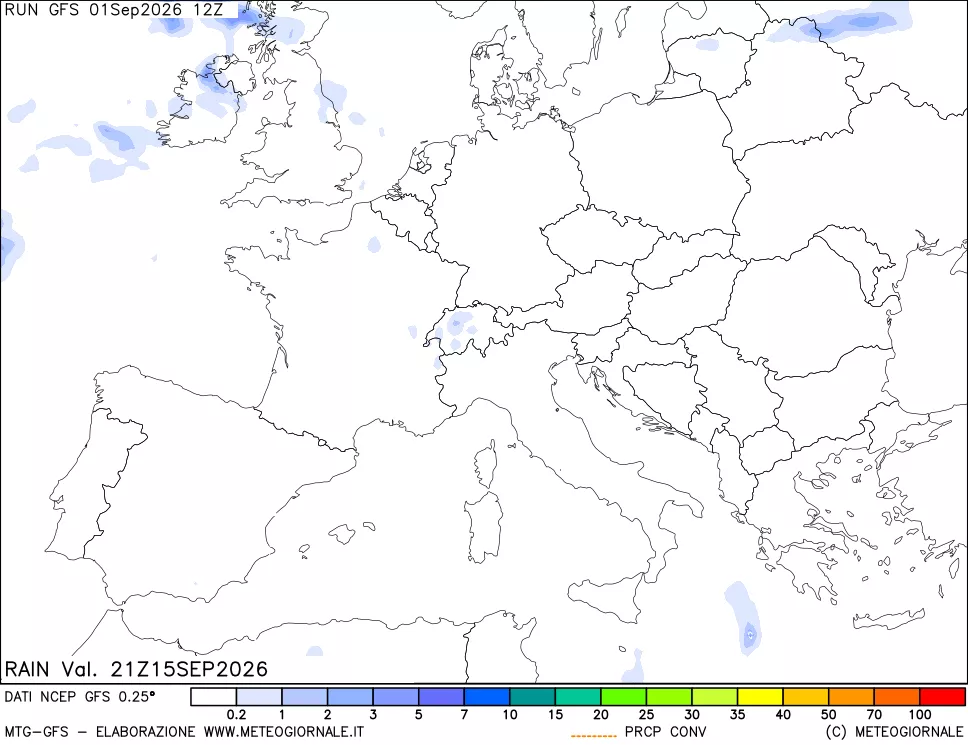 mappa Precipitazioni totali e convettive