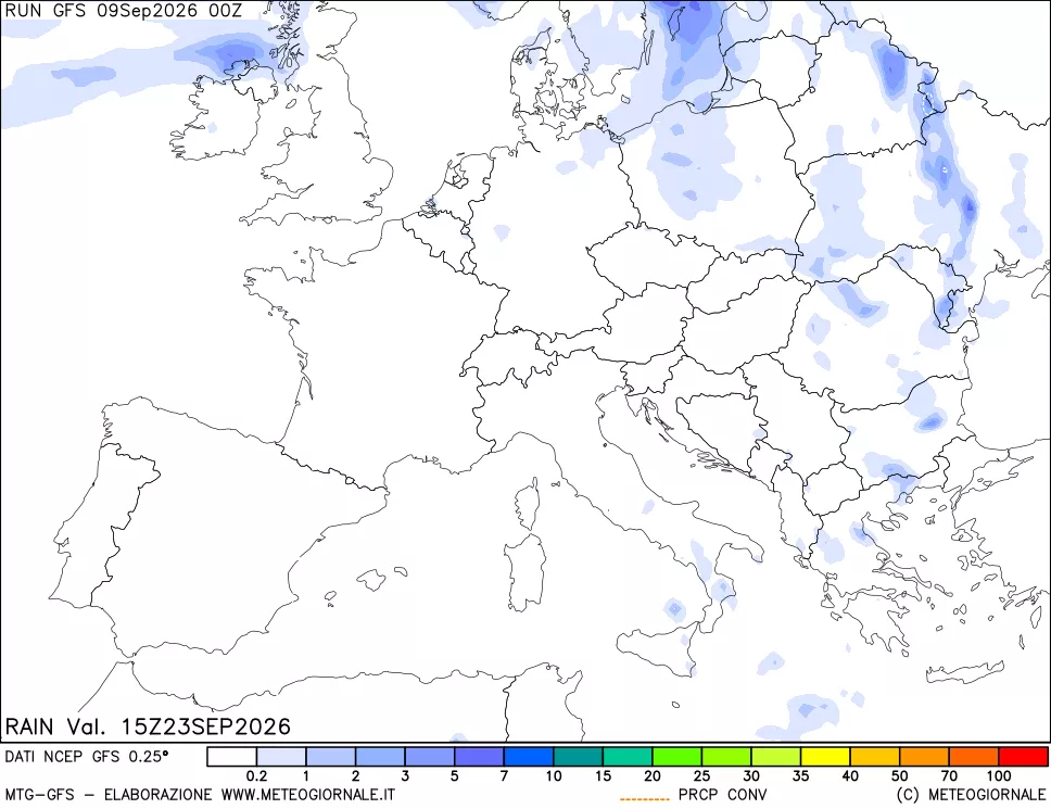 mappa Precipitazioni totali e convettive