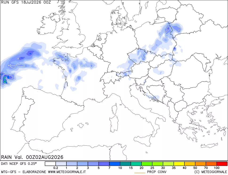 mappa Precipitazioni totali e convettive