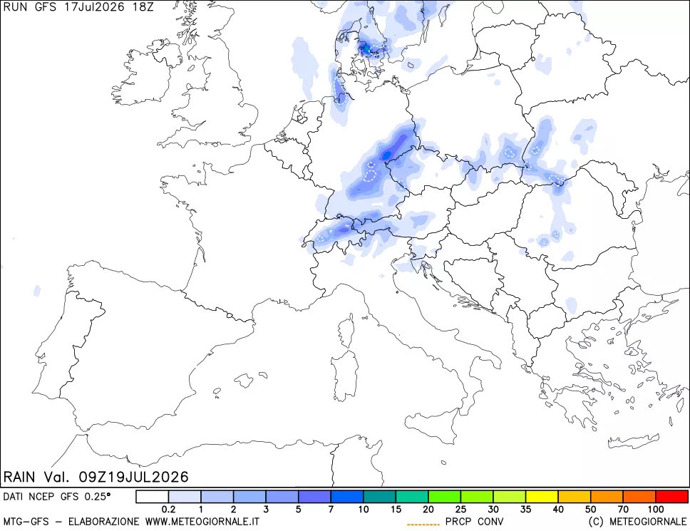 mappa Precipitazioni totali e convettive
