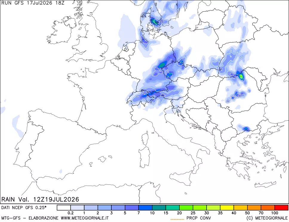 mappa Precipitazioni totali e convettive