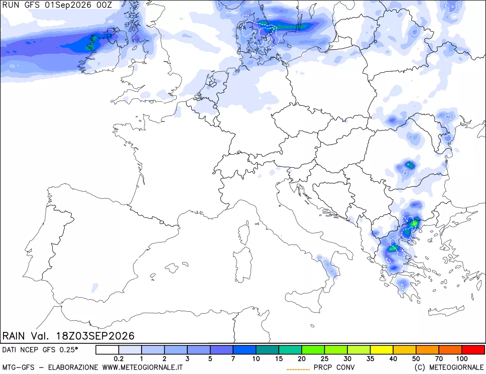 mappa Precipitazioni totali e convettive