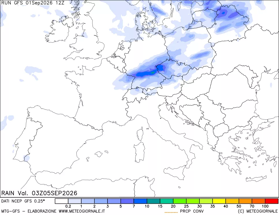 mappa Precipitazioni totali e convettive
