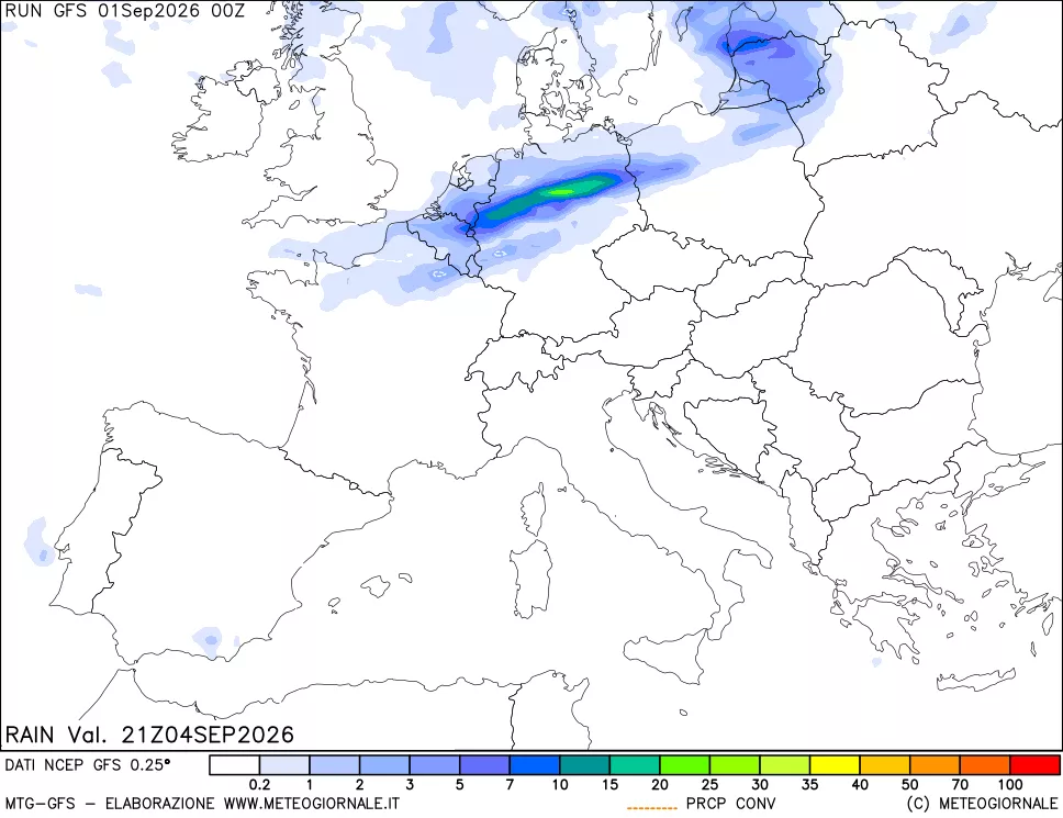 mappa Precipitazioni totali e convettive