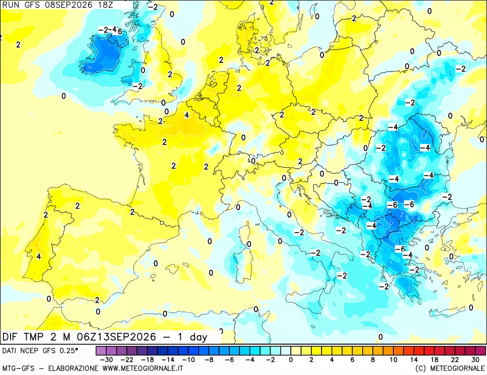 mappa Dif. Temp -24 ore