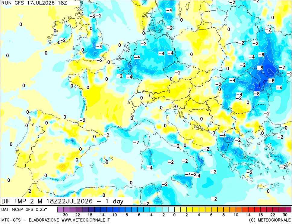 mappa Dif. Temp -24 ore