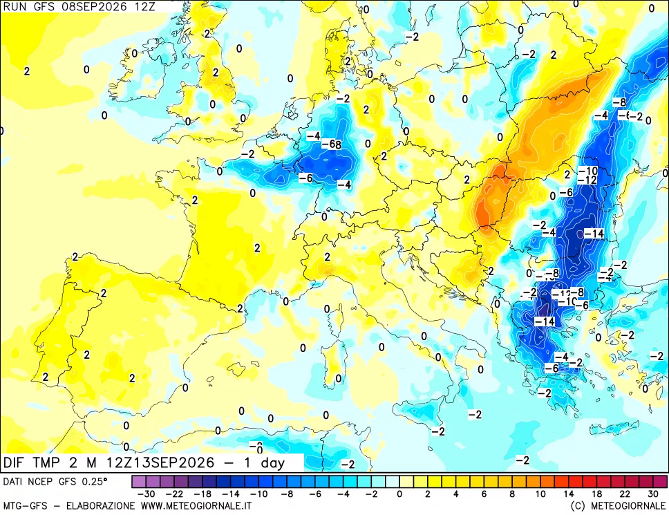 mappa Dif. Temp -24 ore