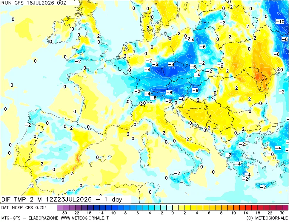 mappa Dif. Temp -24 ore