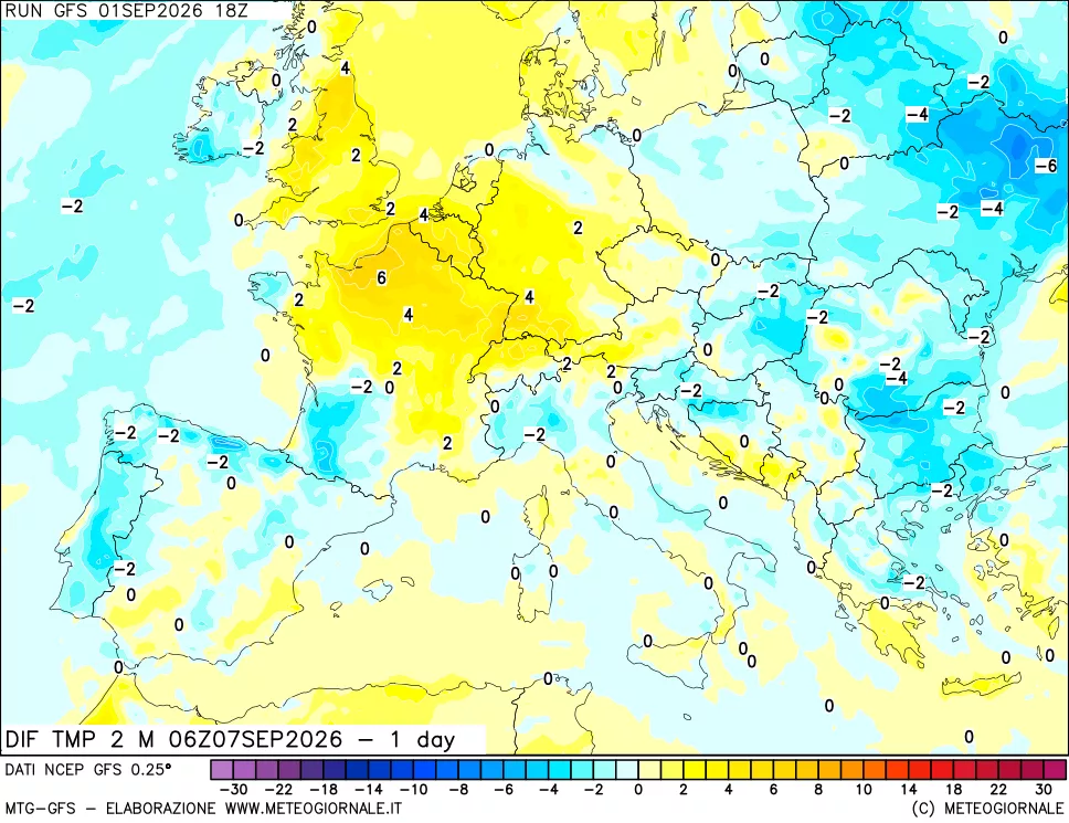 mappa Dif. Temp -24 ore
