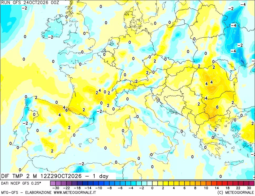 mappa Dif. Temp -24 ore