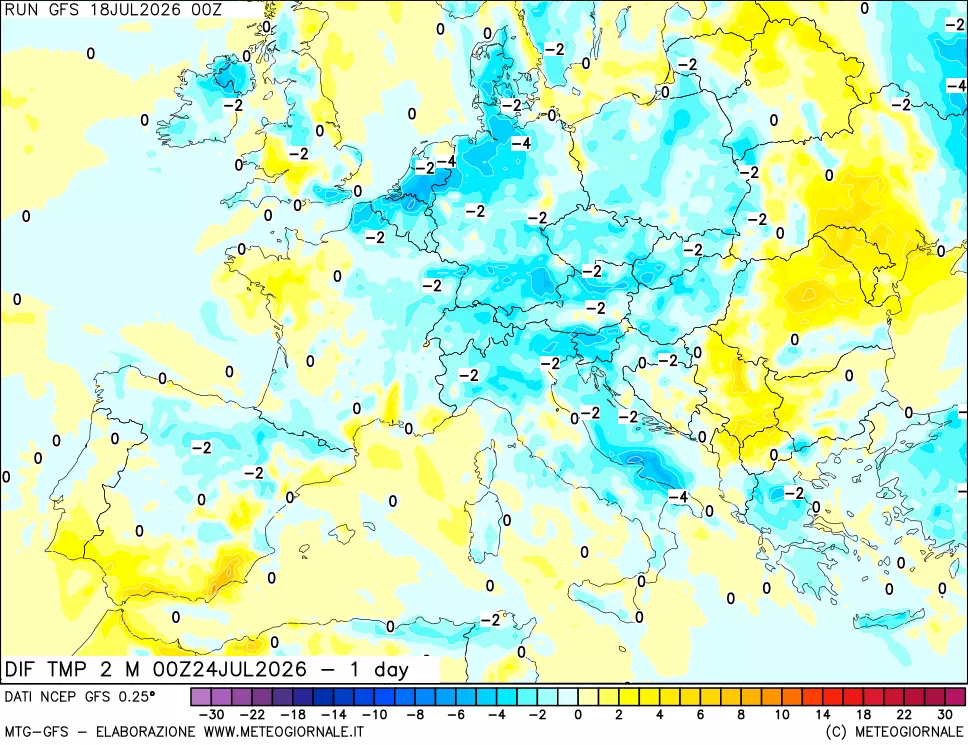 mappa Dif. Temp -24 ore
