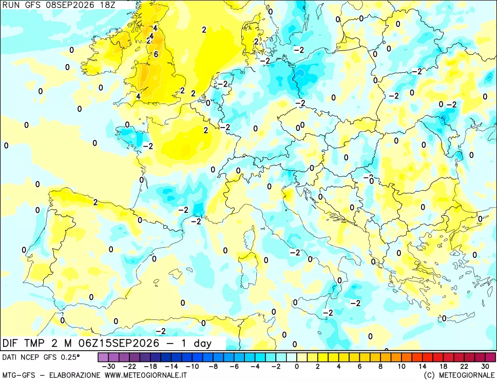 mappa Dif. Temp -24 ore