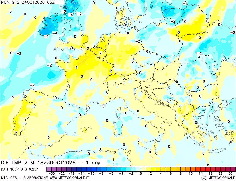 mappa Dif. Temp -24 ore