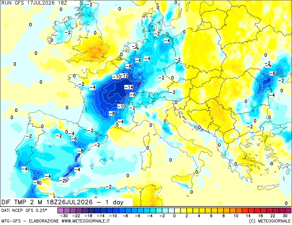 mappa Dif. Temp -24 ore