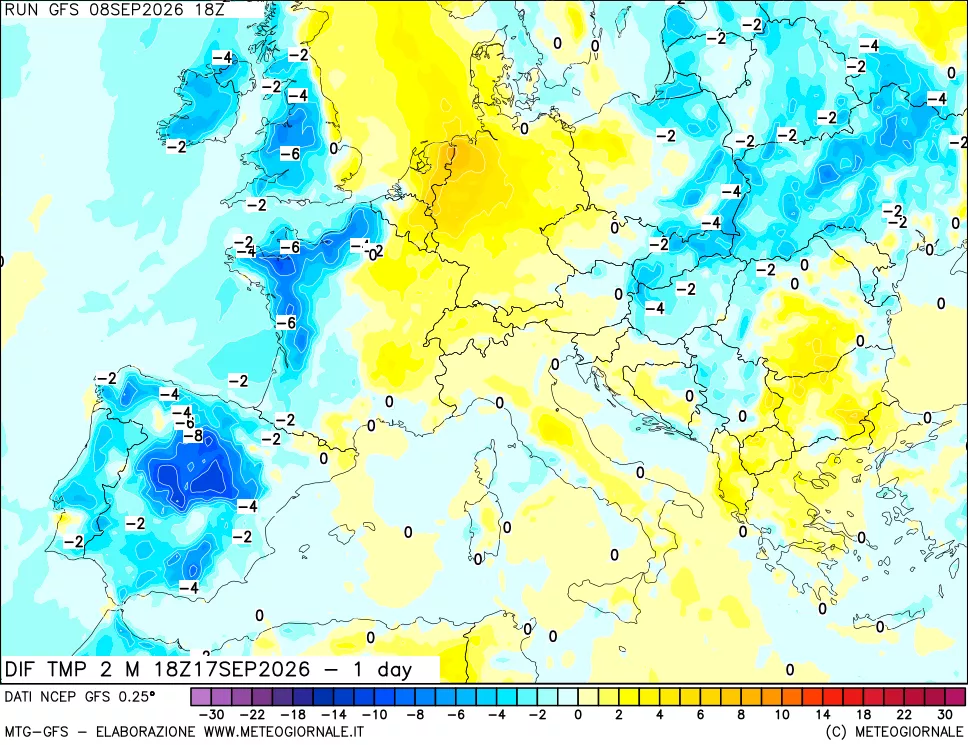 mappa Dif. Temp -24 ore