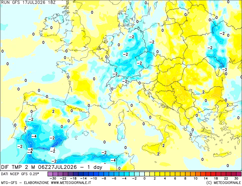 mappa Dif. Temp -24 ore