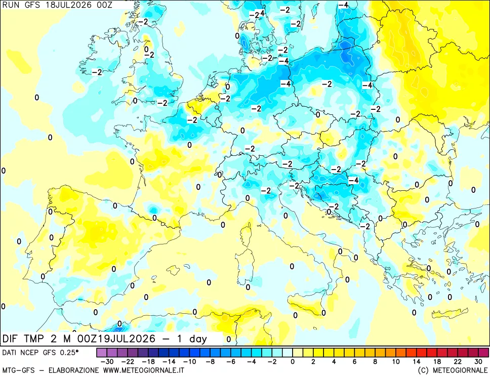 mappa Dif. Temp -24 ore