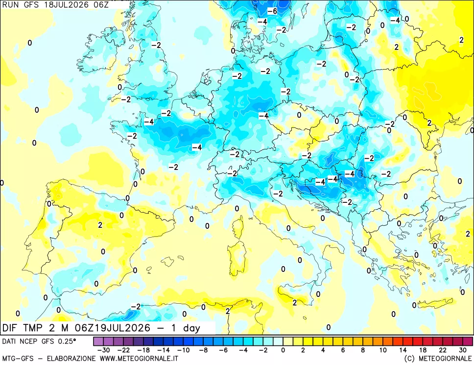 mappa Dif. Temp -24 ore