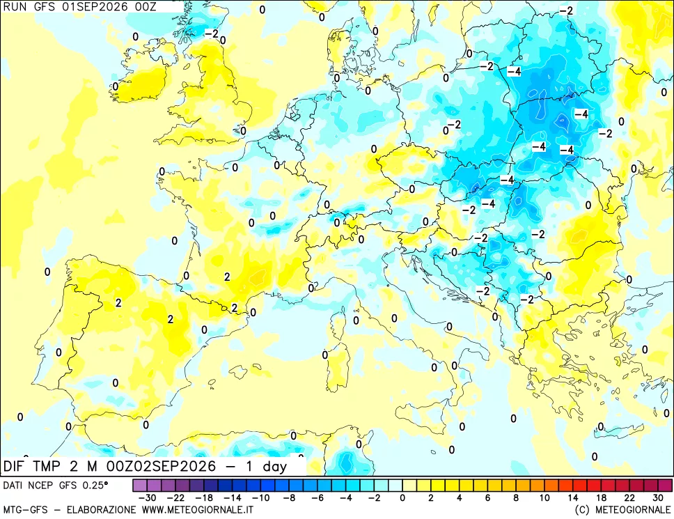 mappa Dif. Temp -24 ore