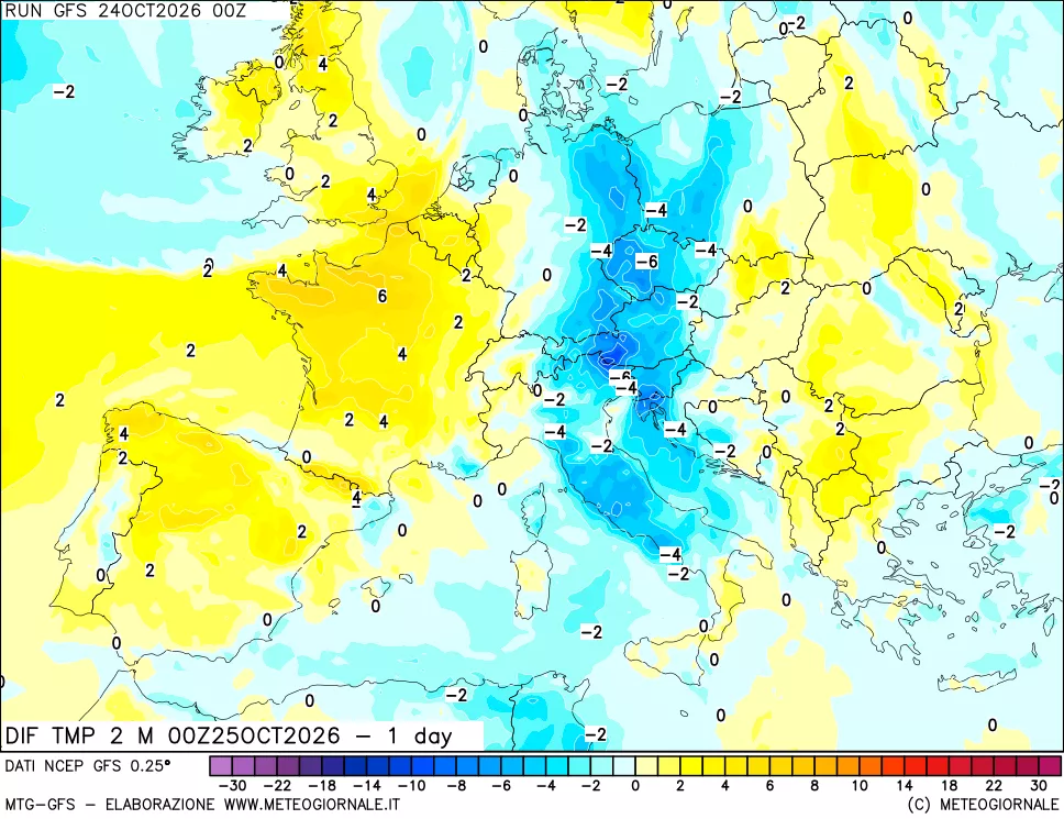 mappa Dif. Temp -24 ore