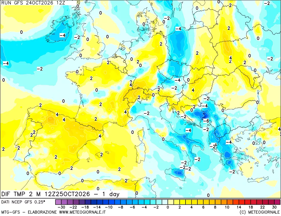mappa Dif. Temp -24 ore