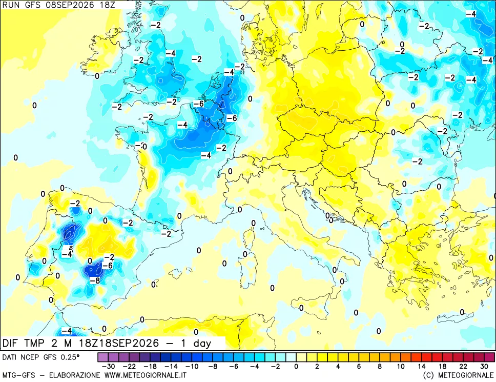 mappa Dif. Temp -24 ore