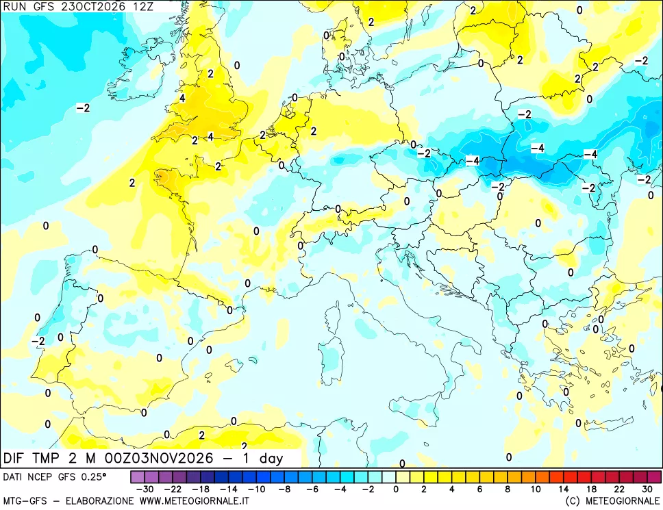 mappa Dif. Temp -24 ore