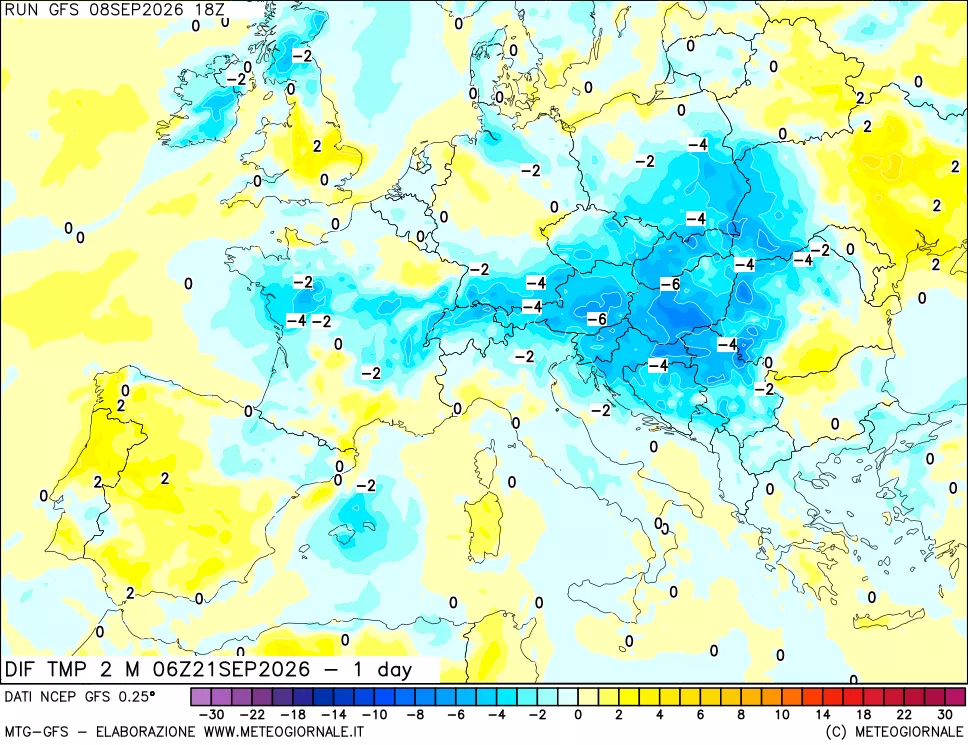 mappa Dif. Temp -24 ore