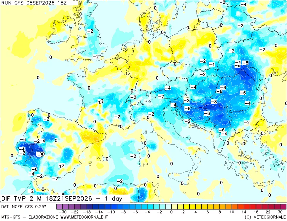 mappa Dif. Temp -24 ore