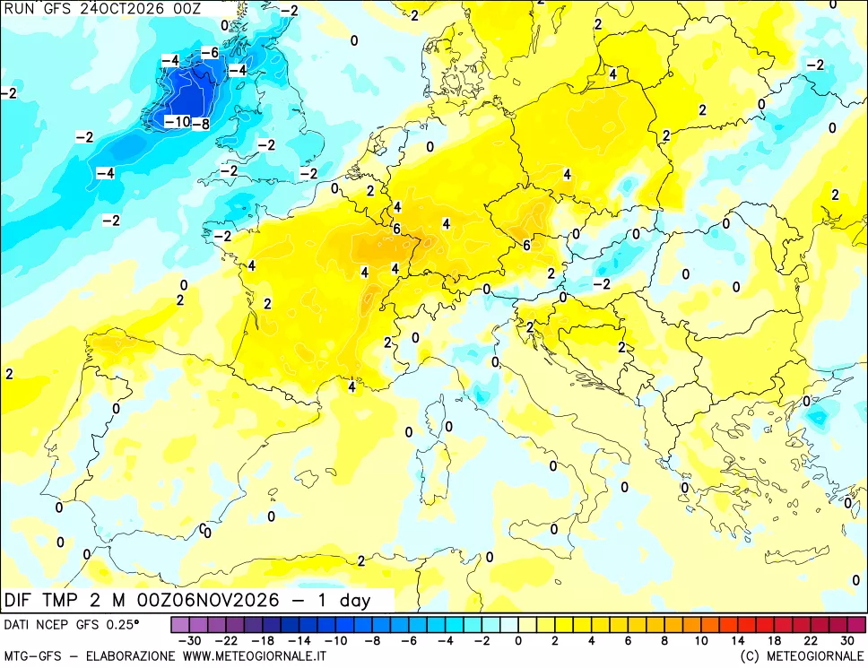 mappa Dif. Temp -24 ore