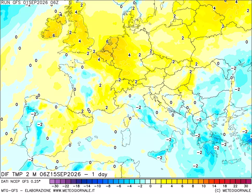 mappa Dif. Temp -24 ore