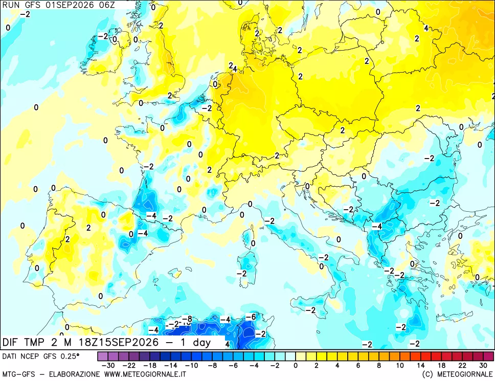 mappa Dif. Temp -24 ore