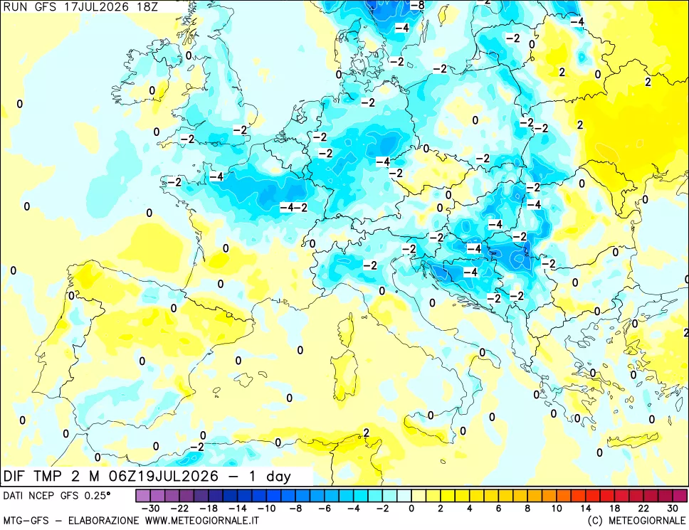 mappa Dif. Temp -24 ore