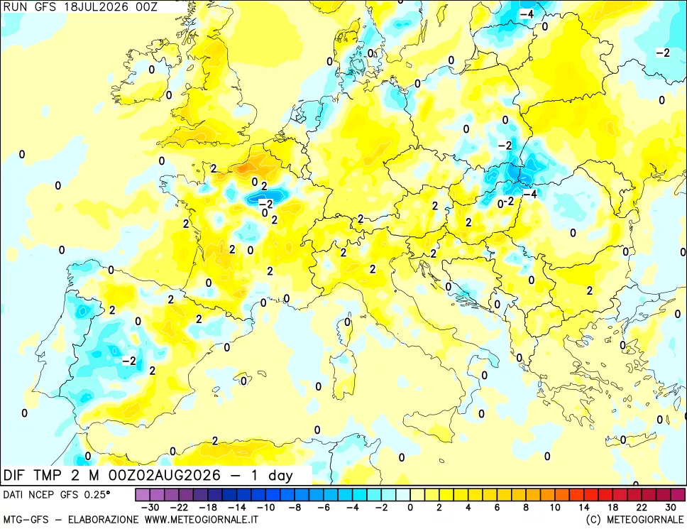 mappa Dif. Temp -24 ore