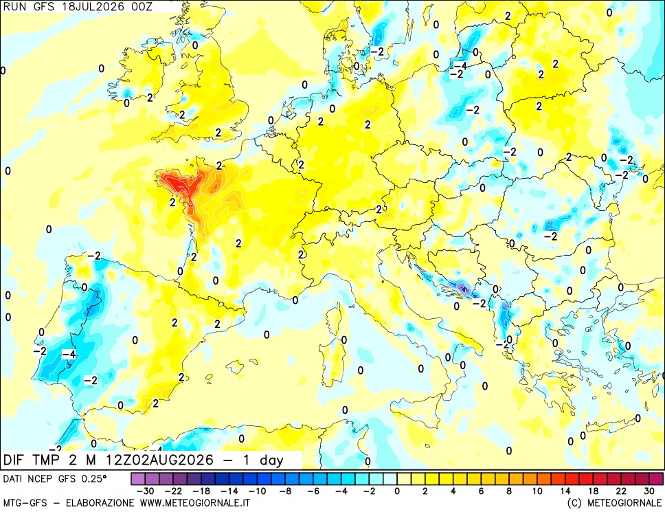 mappa Dif. Temp -24 ore