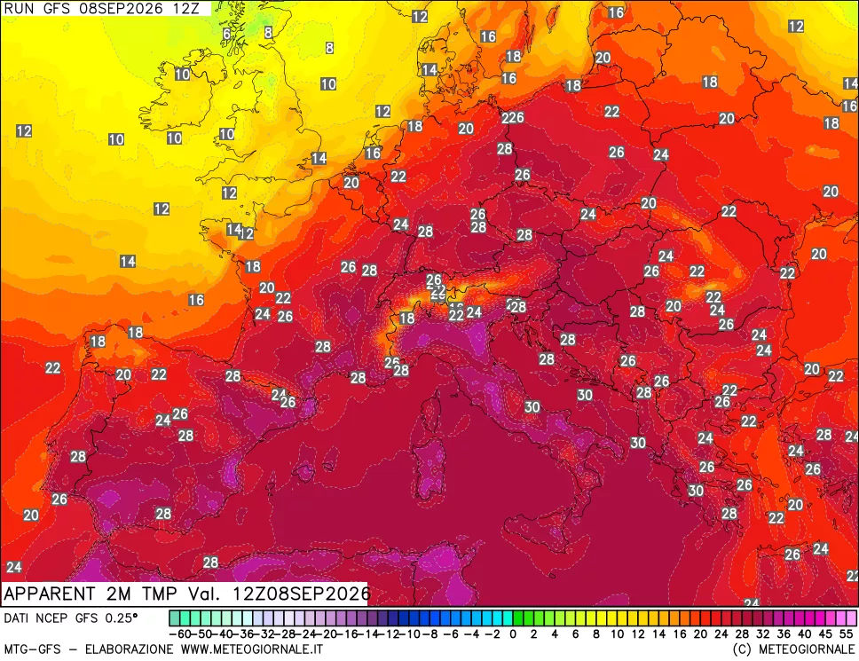 mappa Temp percepita