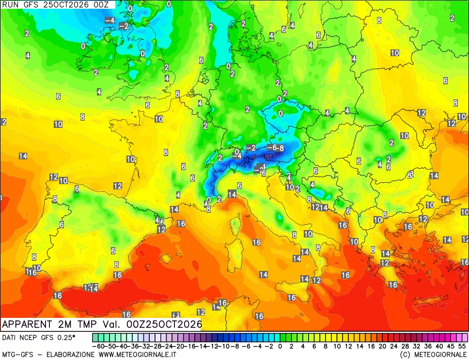 mappa Temp percepita