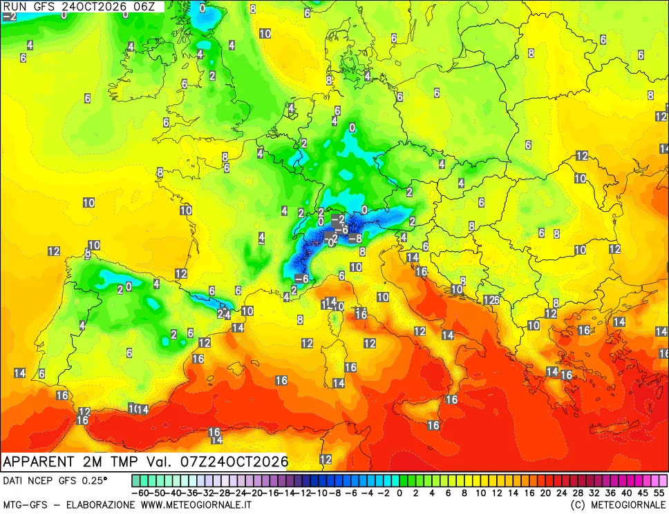 mappa Temp percepita