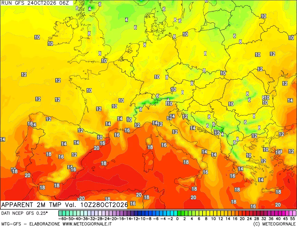 mappa Temp percepita