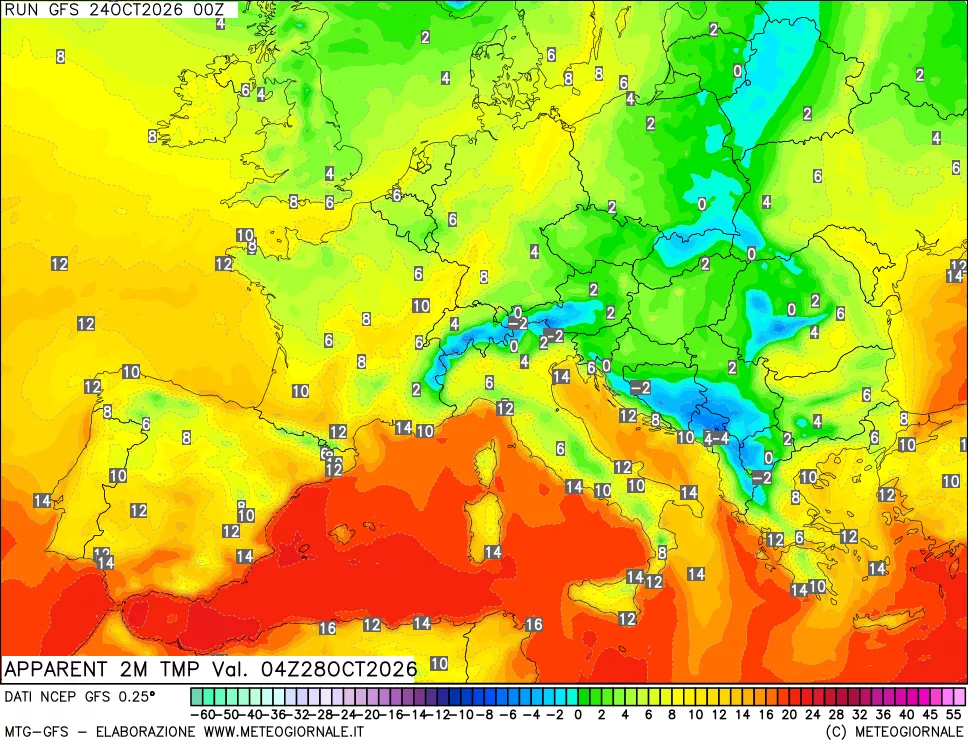 mappa Temp percepita