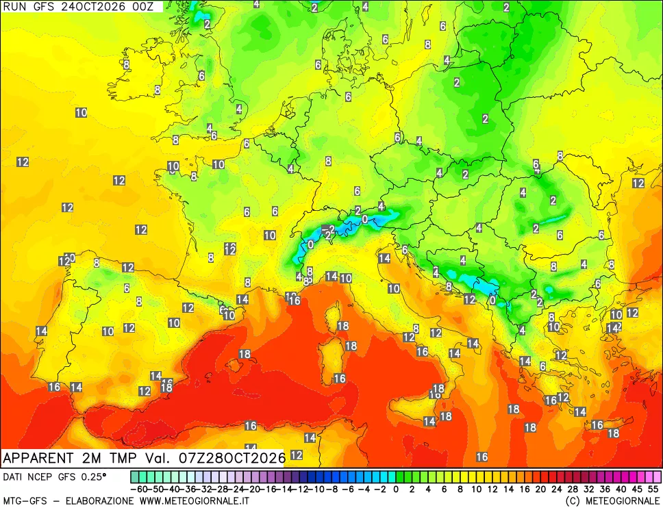 mappa Temp percepita